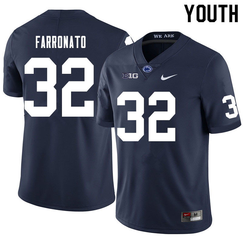 NCAA Nike Youth Penn State Nittany Lions Dylan Farronato #32 College Football Authentic Navy Stitched Jersey XVF6598QS